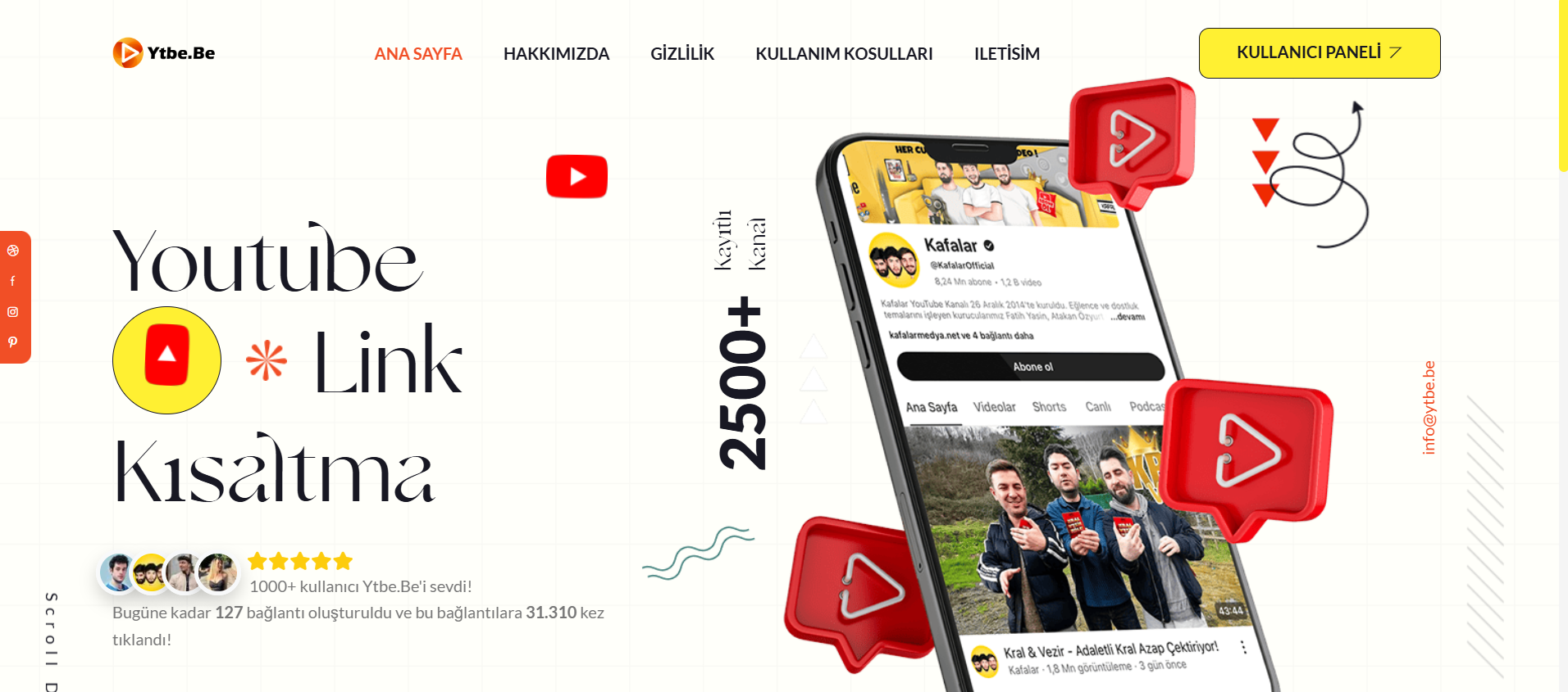 YouTube İçerik Üreticileri İçin Ücretsiz Link Kısaltma Deneyimi