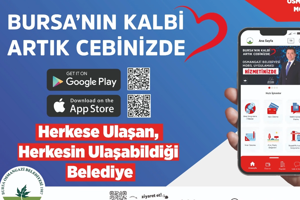 Osmangazi Belediyesi, belediye hizmetlerine kolayca erişimi sağlayacak olan mobil uygulamayı